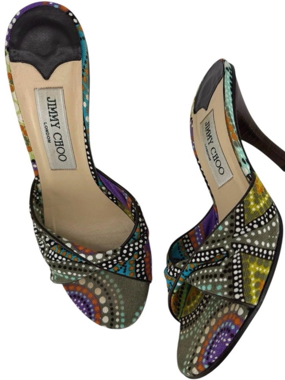 Vintage y2k Jimmy Choo mules Boho heels